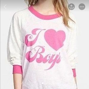 Wildfox I love boys sweatshirt